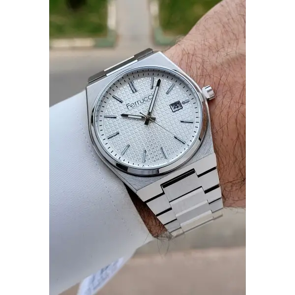 Gümüş Renk 40 mm İç Göstergeleri Aktif Erkek Kol Saati