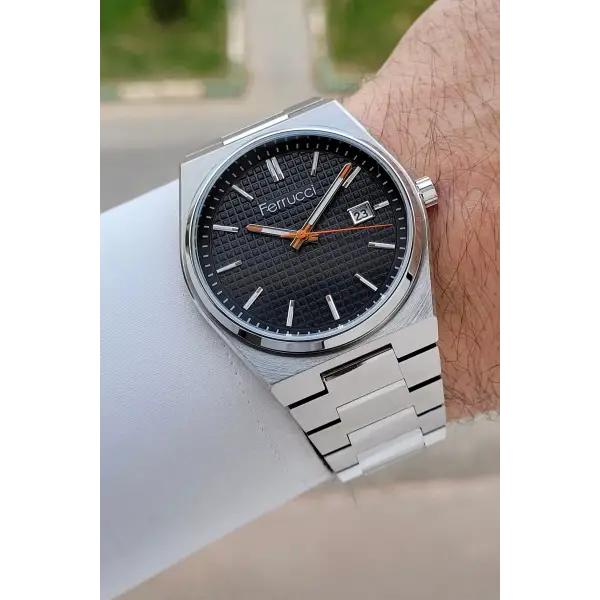 Kadranı Siyah Kordonu Gümüş Renk 40 mm İç Göstergeleri Aktif Erkek Kol Saati