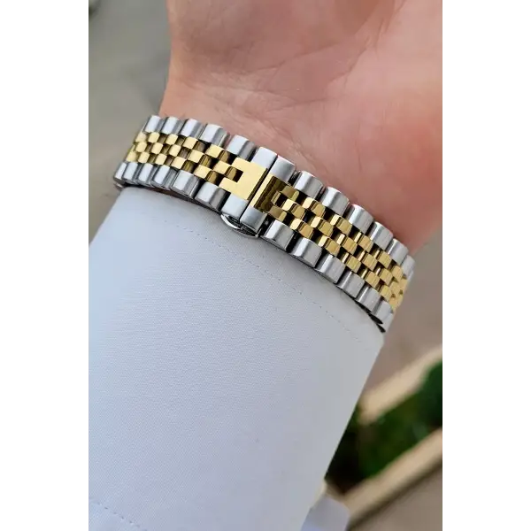 Kadranı Yeşil Kordonu Gold Gümüş Renk 42 mm İç Göstergeleri Aktif Erkek Kol Saati