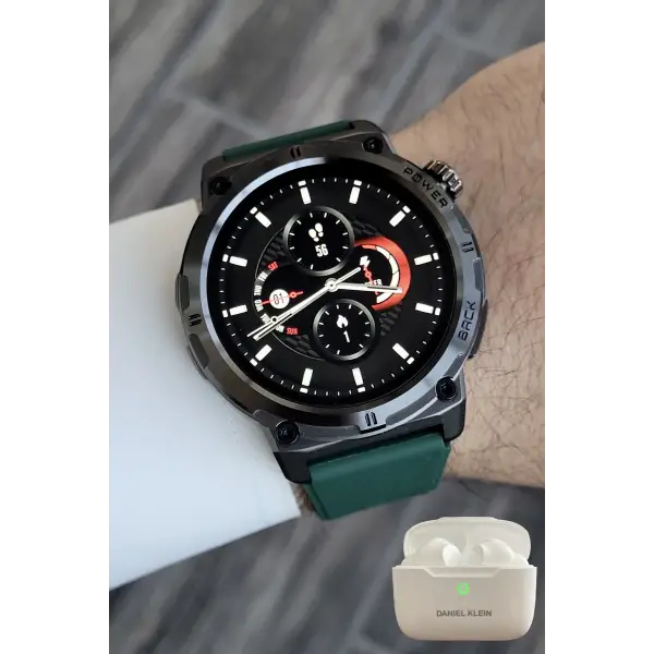 Yeşil Renk Akıllı Saat ve Bluetooth Kulaklık