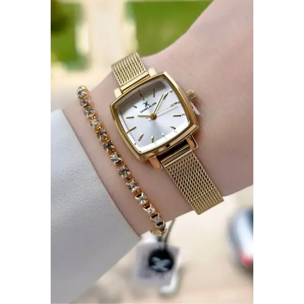 Hasır Kordon Kadın Kol Saati Ve Hediye Bileklik