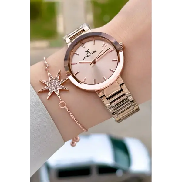 Rose Renk 34 mm Kadın Kol Saati ve Bileklik