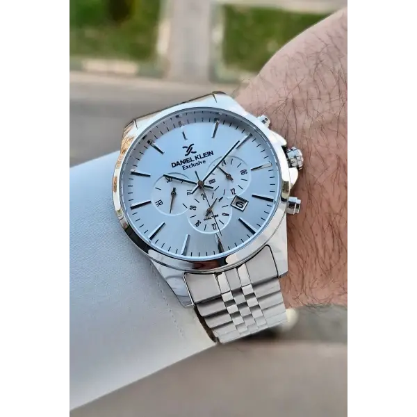 Gümüş Renk İç Göstergeleri Aktif Fonksiyonlu Hediye Paketli Erkek Kol Saati