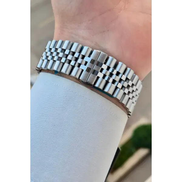 Gümüş Renk İç Göstergeleri Aktif Fonksiyonlu Hediye Paketli Erkek Kol Saati