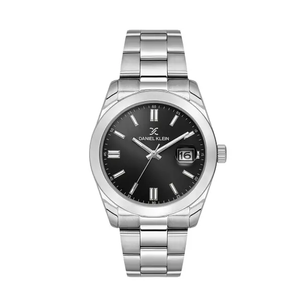 Kadranı Siyah Kordonu Gümüş Renk 5 ATM Hediye Paketli 42 mm Erkek Kol Saati