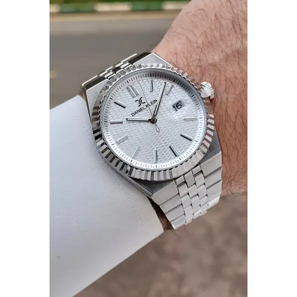 Gümüş Renk 5 ATM Hediye Paketli 41 mm Erkek Kol Saati