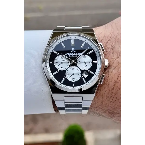 Kadranı Siyah Kordonu Gümüş Renk 42 mm İç Göstergeleri Aktif Erkek Kol Saati