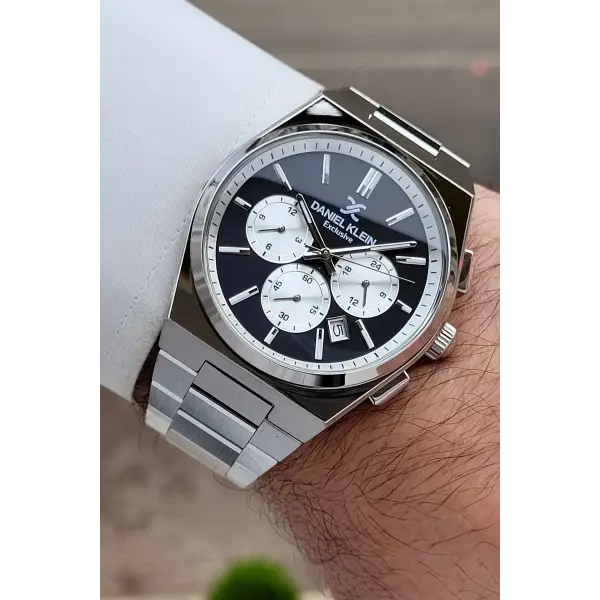 Kadranı Siyah Kordonu Gümüş Renk 42 mm İç Göstergeleri Aktif Erkek Kol Saati