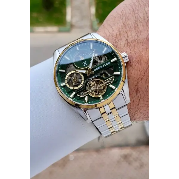 Kadranı Yeşil Kordonu Gold Gümüş Renk Otomatik 43 mm İç Göstergeleri Aktif Erkek Kol Saati