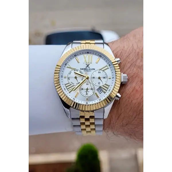 Gold Gümüş Renk 42 mm İç Göstergeleri Aktif Erkek Kol Saati