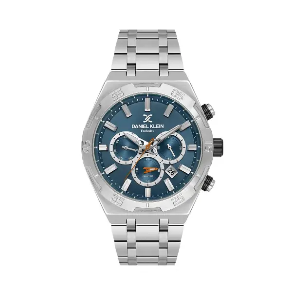 Kadranı Mavi Kordonu Gümüş Renk 44 mm İç Göstergeleri Aktif Erkek Kol Saati