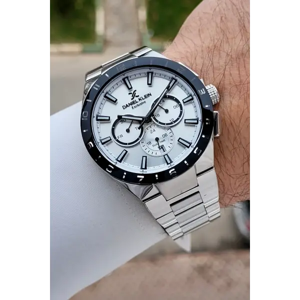 Gümüş Renk 44 mm İç Göstergeleri Aktif Erkek Kol Saati