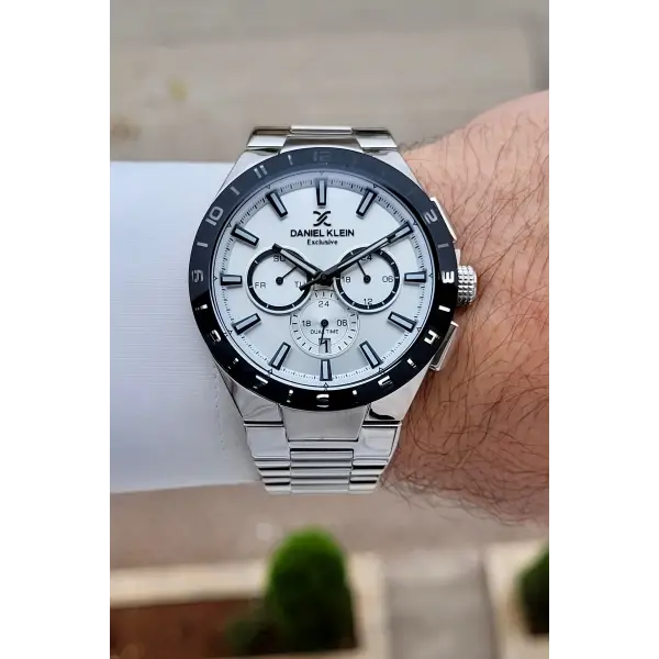 Gümüş Renk 44 mm İç Göstergeleri Aktif Erkek Kol Saati