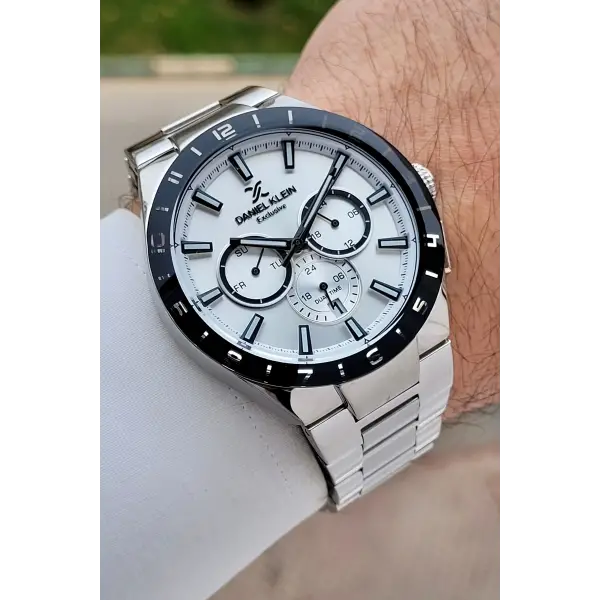 Gümüş Renk 44 mm İç Göstergeleri Aktif Erkek Kol Saati