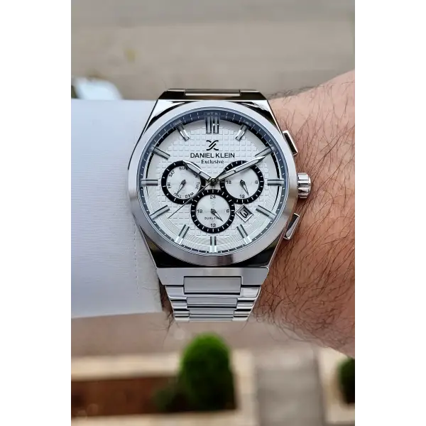 Gümüş Renk 43 mm İç Göstergeleri Aktif Erkek Kol Saati