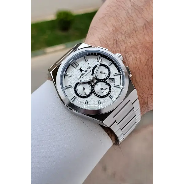 Gümüş Renk 43 mm İç Göstergeleri Aktif Erkek Kol Saati