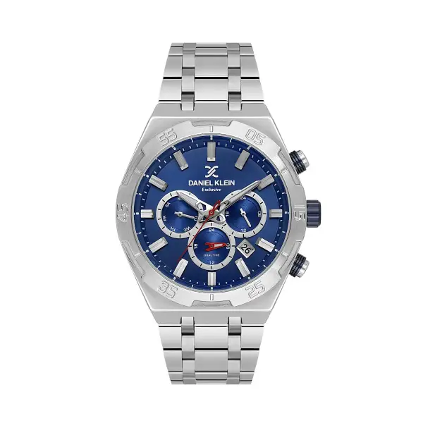 Kadranı Lacivert Kordonu Gümüş Renk 44 mm İç Göstergeleri Aktif Erkek Kol Saati