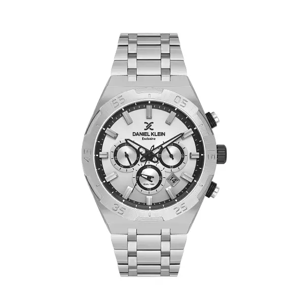 Gümüş Renk 44 mm İç Göstergeleri Aktif Erkek Kol Saati