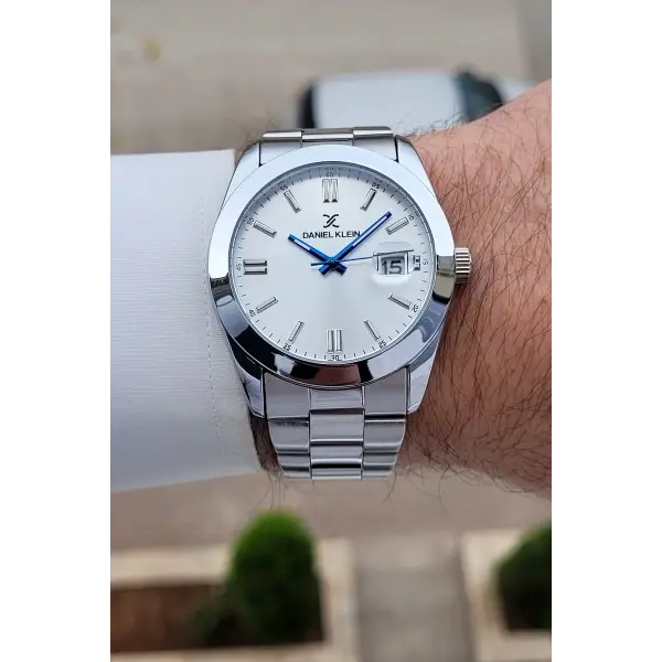 Gümüş Renk 5 ATM Hediye Paketli 42 mm Erkek Kol Saati