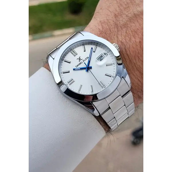 Gümüş Renk 5 ATM Hediye Paketli 42 mm Erkek Kol Saati