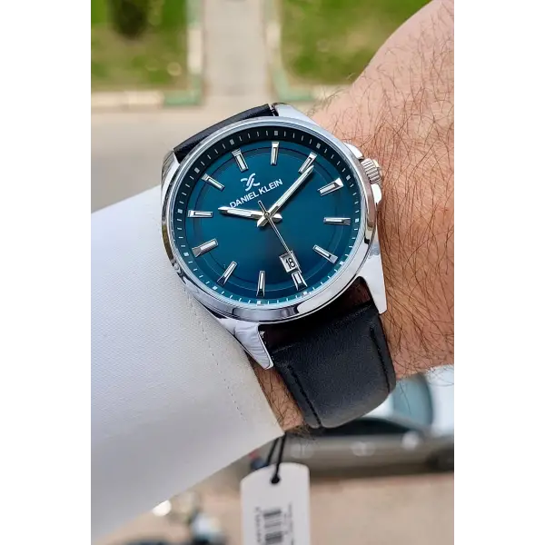 Mavi Siyah Renk 42 mm Takvimli Erkek Kol Saati