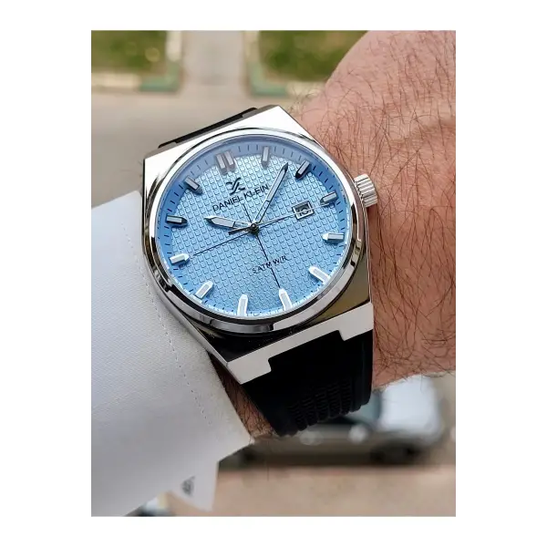 Kadranı Mavi Kordonu Siyah Renk İç Göstergeleri Aktif Erkek Kol Saati