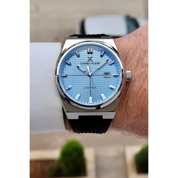 Kadranı Mavi Kordonu Siyah Renk İç Göstergeleri Aktif Erkek Kol Saati