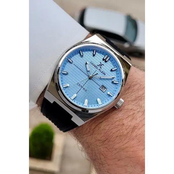 Kadranı Mavi Kordonu Siyah Renk İç Göstergeleri Aktif Erkek Kol Saati