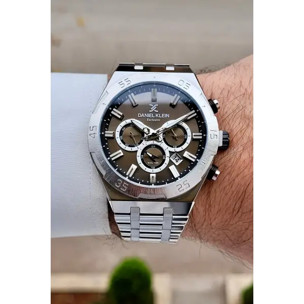 Kadranı Kahverengi Kordonu Gümüş Renk 44 mm İç Göstergeleri Aktif Erkek Kol Saati