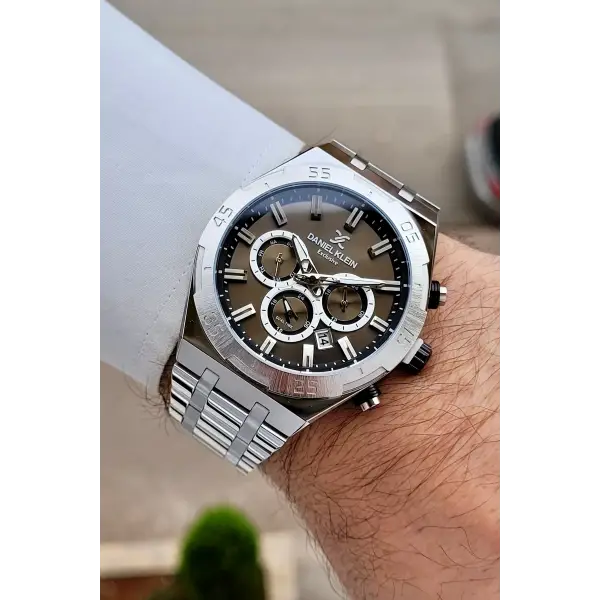 Kadranı Kahverengi Kordonu Gümüş Renk 44 mm İç Göstergeleri Aktif Erkek Kol Saati