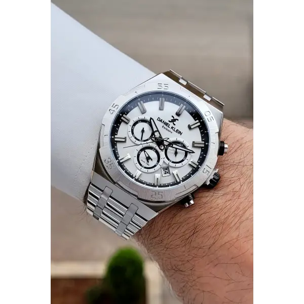 Gümüş Renk 44 mm İç Göstergeleri Aktif Erkek Kol Saati