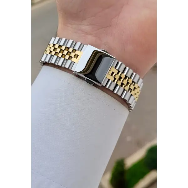 Kadranı Yeşil Kordonu Gold Gümüş Renk 40 Mm İç Göstergeleri Aktif Erkek Kol Saati