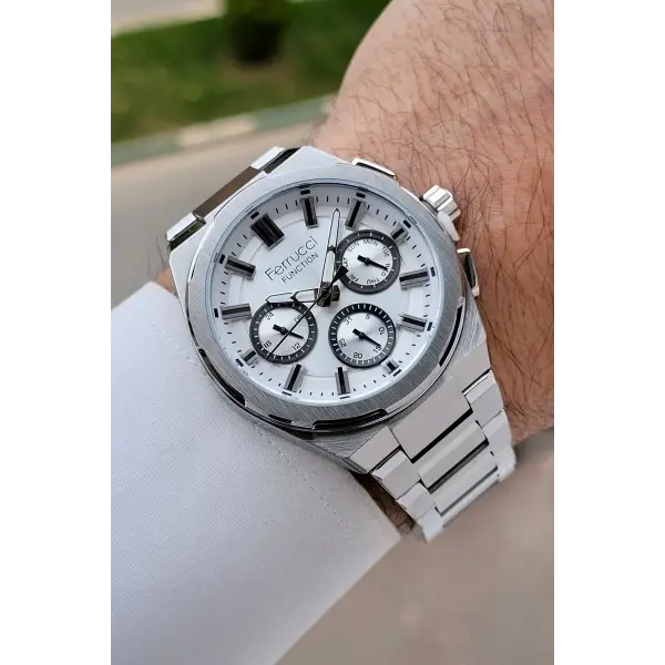 Gümüş Renk 42 mm İç Göstergeleri Aktif Erkek Kol Saati