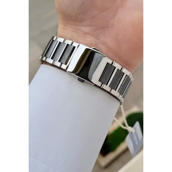 Siyah Gümüş Renk 42 mm İç Göstergeleri Aktif Erkek Kol Saati