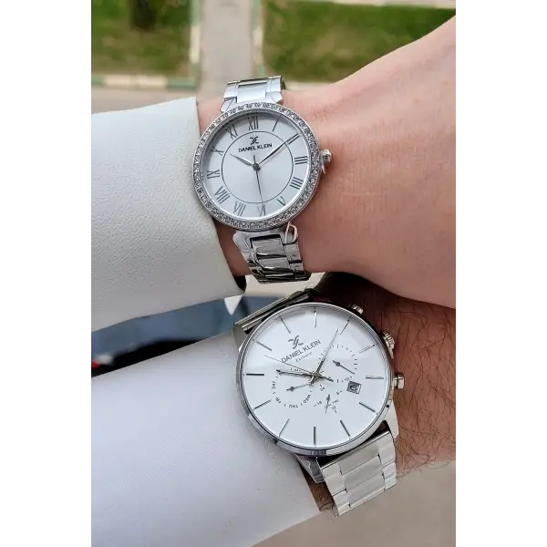 Gümüş Renk Sevgili Çift Kol Saati STISTE10