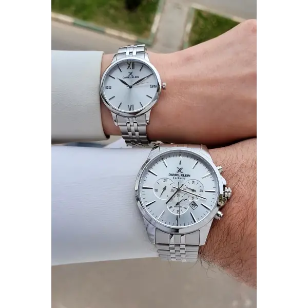 Gümüş Renk Sevgili Çift Kol Saati STISTE4