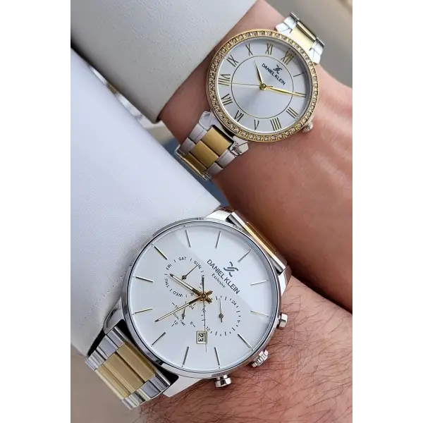 Gold Gümüş Renk Sevgili Çift Kol Saati STISTE11