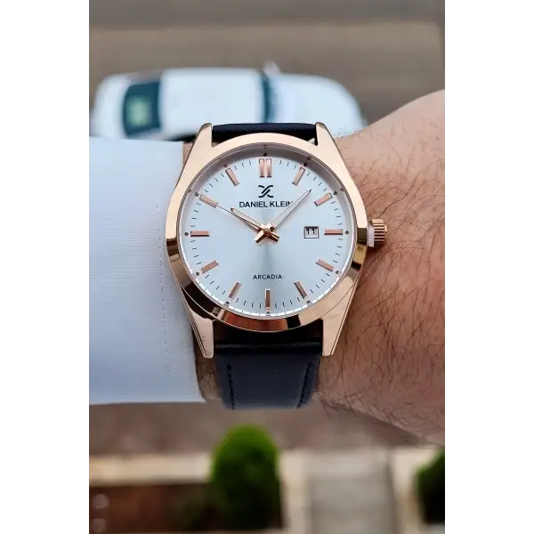 Kahverengi Renk 42,5 Mm Hediye Paketli Deri Kordon Erkek Kol Saati