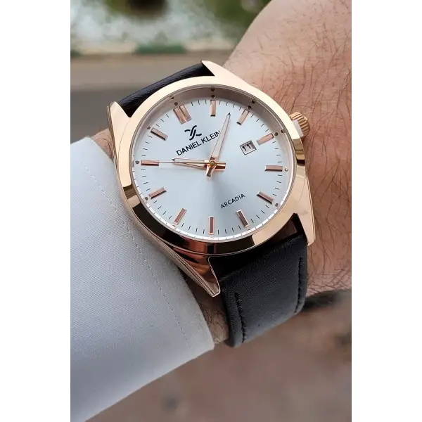 Kahverengi Renk 42,5 Mm Hediye Paketli Deri Kordon Erkek Kol Saati