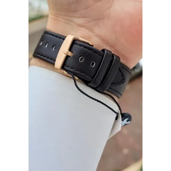 Kahverengi Renk 42,5 Mm Hediye Paketli Deri Kordon Erkek Kol Saati