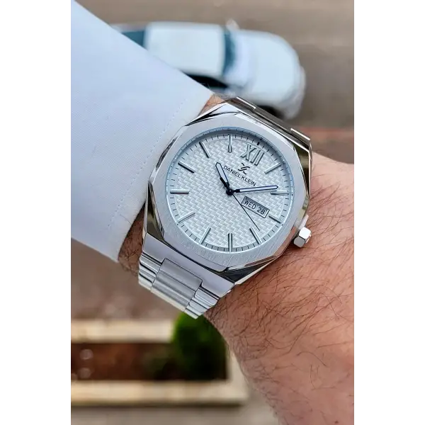 Gümüş Renk 43 mm Erkek Kol Saati