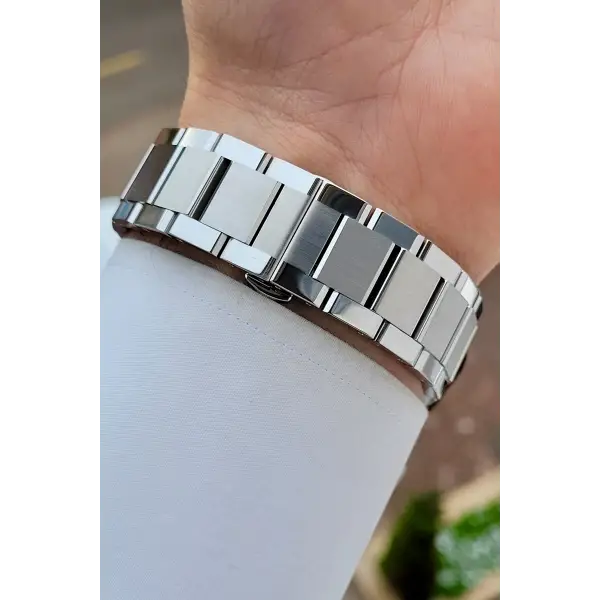 Gümüş Renk Hediye Paketli İç Göstergeleri Aktif Erkek Kol Saati