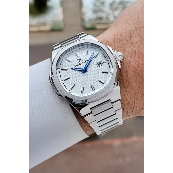 Gümüş Renk Hediye Paketli 41 mm Erkek Kol Saati