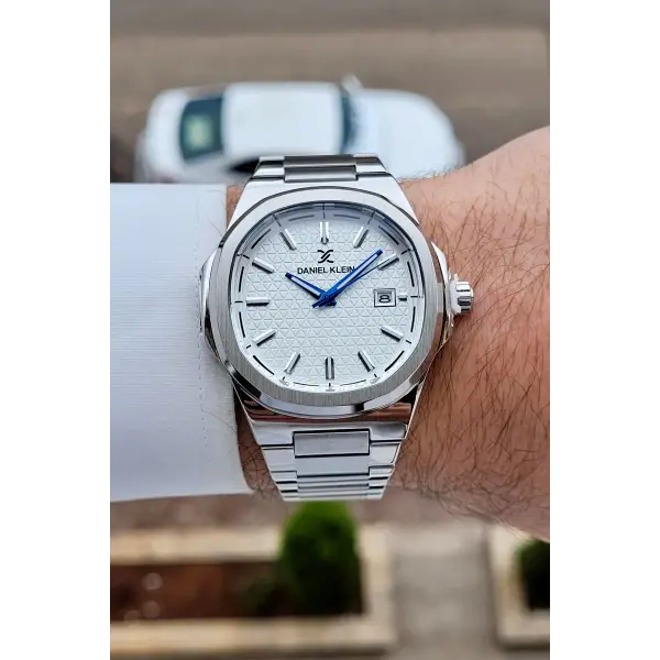 Gümüş Renk Hediye Paketli 41 mm Erkek Kol Saati