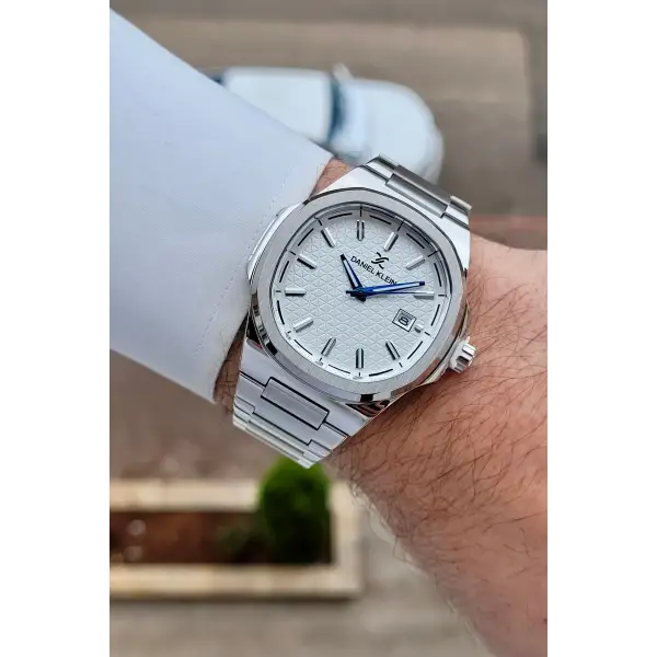 Gümüş Renk Hediye Paketli 41 mm Erkek Kol Saati