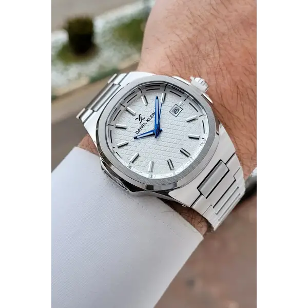 Gümüş Renk Hediye Paketli 41 mm Erkek Kol Saati