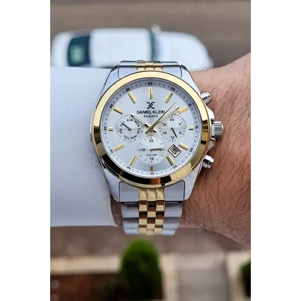 Gold Gümüş Renk 42 mm Hediye Paketli İç Göstergeleri Aktif Erkek Kol Saati