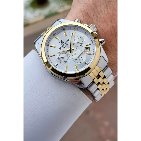 Gold Gümüş Renk 42 mm Hediye Paketli İç Göstergeleri Aktif Erkek Kol Saati