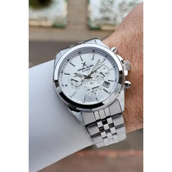 Gümüş Renk 42 mm Hediye Paketli İç Göstergeleri Aktif Erkek Kol Saati