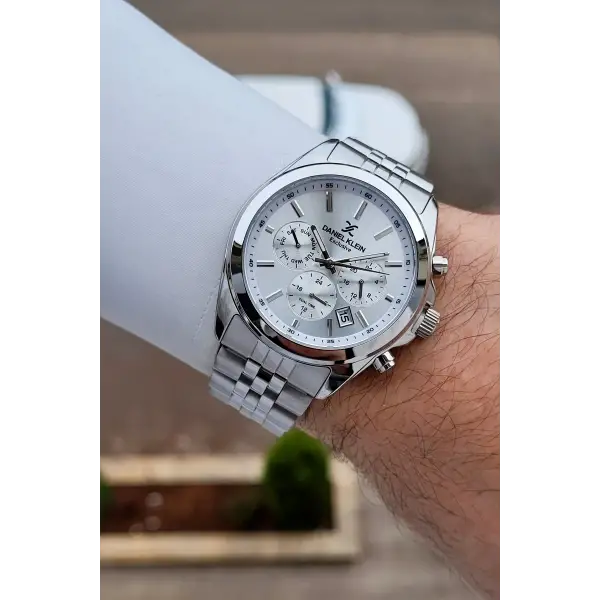 Gümüş Renk 42 mm Hediye Paketli İç Göstergeleri Aktif Erkek Kol Saati